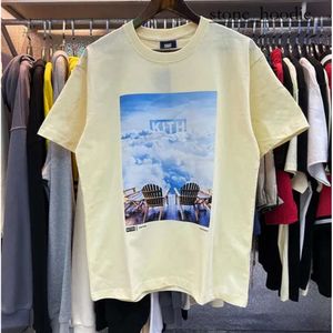 Kith высококачественная дизайнерская футболка мужская футболка уличная модная печать с коротким рукавом с коротким рубашкой.