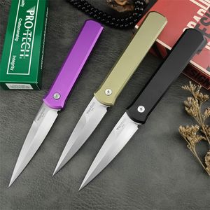 ProTech 920 Godfather AutoTactical Folding Knife Bead Blasted Plain Blade Aluminum Handles 3-colour Outdoor Hunting Automatic Knife Defense Camping Tool 3407 5201