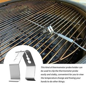 Narzędzia 6PCS Posłupia sondy grilla Stal nierdzewna BBQ Grill Clips Wsporniki Miernik Temperatury piknikowej