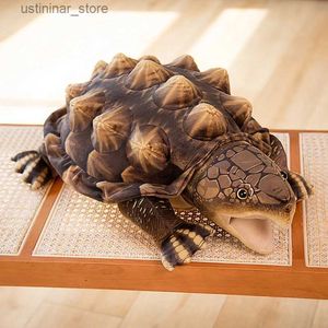 Gefüllte Plüschtiere 60 cm arrogant schnappende Schildkröte Plüsch Spielzeugpuppe weiche tierische grüne Schildkröte Schlaftkissen Großes Puppengeburtstagsgeschenk L47