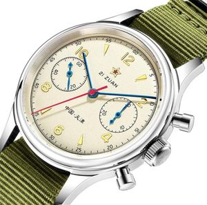 Fashion 38mm Seagull 1963 Мужчины хронограф наблюдают за сапфировым механическим ST1901 Движение военное пилот Mens Charge Watch 40 мм 28477492