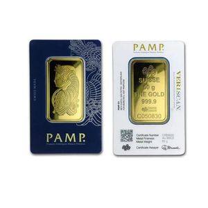 Arts And Crafts 1 Oz/20/50/100Gram Pamp Pertmint Blion Bar Australia Green Black Blister Quality Business Gift Home Decorations Metal Otbmo