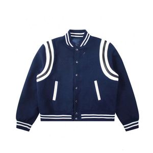 Ralp Laurens Polo Designer Jacket RL Top Quality Contrasting Color Patchwork Woolen Baseball Loose And Comfortable Jacket Womens Early Spring Small Short Jacket