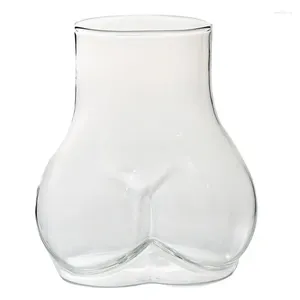 Mugs BuShaped Mug Milk Taste BuBody Shape Nude Lovely Cup Handle Design Transparent Borosilicate Glass Coffee Home Deco