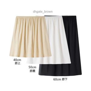 Papticoat com baixo saia modal versátil de cor sólida anti -luz Saia de segurança meia saia interna Papticoat Black Short Salia feminina