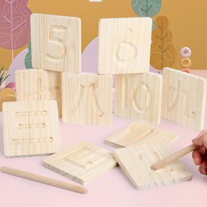 Alphabet Learning Toys Preschool HandWool Hand Educational Toy Wooden Letter Board