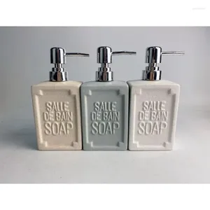 Distributore di sapone liquido semplice igienicole in ceramica per le mani gel shampoo lozione bottiglia bottiglia bagno sanitario cucina el forniture