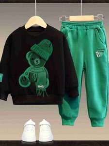 Set di abbigliamento per bambini con il cartone animato obsole bombe set di vestiti da bambino per bambini pantaloni maglione da ricamo primaverile