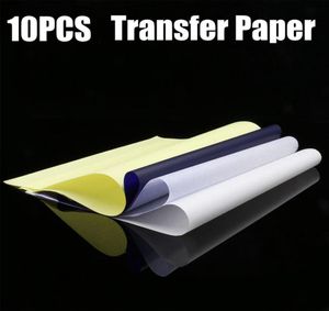 10pcs Spirit Tattoo Trasfer Transfer Paper A4 Size Tatoo Paper Termal Stencil Carbon Copier Paper Tattoo Supply7615039