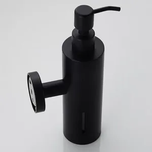 Dozownik z mydłem w płynie 200 ml na ścianie pompa butelki z prysznicem szampon ze stali nierdzewnej czarny