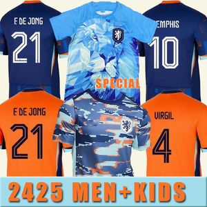 2024 2025 S-2xl Holandia Memphis piłka nożna koszulka Holland Jersey Virgil Dumfries 24 25 Bergvijn koszulka Klaassen treningowy dom na wyjeździe de ligt men Kit piłkarski koszulka piłkarska