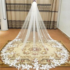 Bridal Veils 2024 Modern Graceful Wedding's Wedding Veil Exquisite Lussuose appliques in pizzo Cattedrale Affascinante TOCADO NEVIA BODA