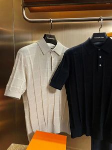 Polos maschile di marca cinese in modo estivo casual e confortevole maglietta a maniche corte a maglia maglietta