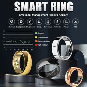 Smart Ring Activity Fitness Tracker Heart Rate Sleep Monitor Blood Oxygen Pressure Finger for IOS Android Women Gifts 240415