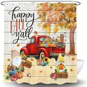 Shower Curtains Cute Gnomes Fall Decor By Ho Me Lili Curtain Autumn Pumpkins Truck Maple Tree Leaves Sunflowers Seasonal With Hooks