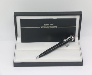 De olika stilarna Ballpoint Pen Black Body With Silver Snake Trim 7 Color School Office Stationery Writing Pennor Perfect Gift6360719