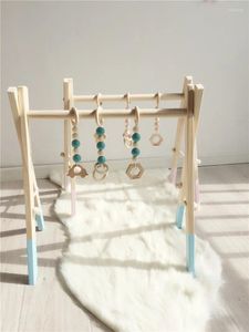 Płyty dekoracyjne drewniana siłownia dla niemowląt bez zabawek Akcesoria zabawek Montessori grzechotki pokoju dziecięce