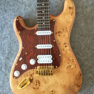 Gitarrfri leverans Electric Guitar / Tree Scar Left Handed Wood Primärfärg Guldtillbehör Högkvalitativ gitarr / China Electric G