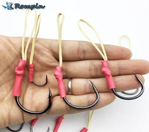 Rompin 5pcslot из нержавеющей стали крючок для рыболовства PE Line Gugging Lure Assist Sea Fish Hooking