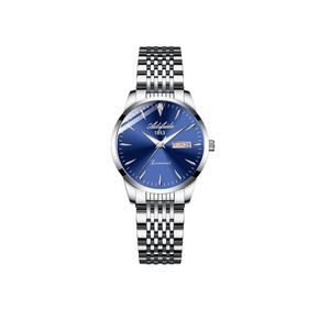 Fashionable women's watch, stainless steel strip, women's watch, popular quartz watch, non mechanical watch, waterproof and luminous dual calendar c7