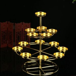 Kerzenhalter Teelichthalter Kerzenhochzeit Home Candelabra Mittelstücke Tisch Gold Farolillos Dekorakion Metall marokkanische Dekor 7