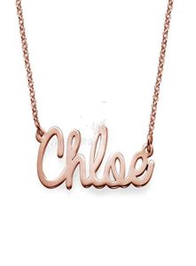 316L stainless steel Personalize Cursive name necklace Customized necklace with black bag locket necklaces chains for women6226653