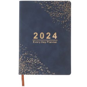 Notebooks 2024 Agenda Book Planning Business Notebook Conveniente Planejador Acadêmico Semanalmente Diário Ano Sem data