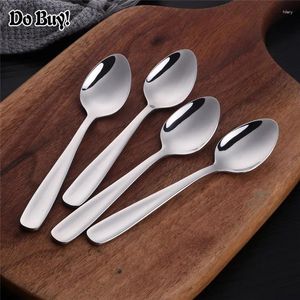 Kahve Kepçeleri 12 PC/Set Çay Kaşığı Paslanmaz Çelik Seti Gümüş Taşınabilir Batı Sofra Takımları Toptan