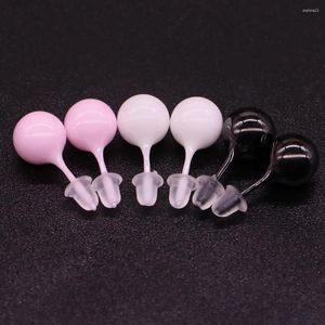 Decorative Figurines Cute Ball Ceramic Ear Studs Women Girls Anti-allergy Party Accessories Fashion Pink Jewelry Earings 2 3 4 6 8mm Lots