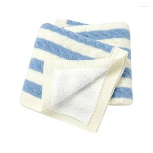 Cobertores de inverno Baby Blanket Knit Fashion Stripe Plaid Nascida carrinho infantil Capa de sono Sleep