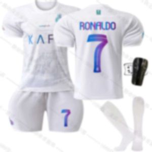 2324 AL-NASSR FC Victory II via White Gradient Jersey No.7 Ronaldo 10 Mane Football Suit