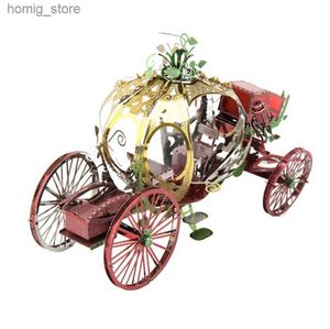 3D Puzzles Dypkin Cart 3D Metal Puzzle Model Zestawy DIY Laserowe Puzzles Jigsaw Toy dla dzieci Y240415