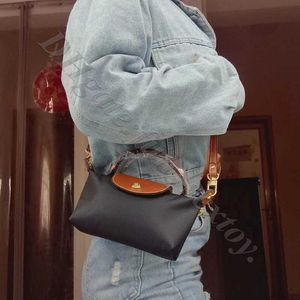 Purse Single-handle 2024 bag for Handbag Small Cognac Clearance freight source Leather Women Retail Lady Bags Wholesale Wallet longs Mini champs Dumpling Cheap