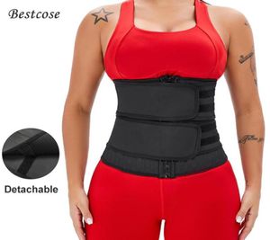 Waist Support 25 Steel Boned Detachable Latex Trainer Corset Women Double Belt Plus Size Body Shaper Colombian Slimming Sheath Red2750347