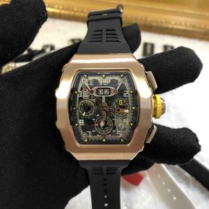 Designer Watch Master Erkekler Otomatik Spor Kauçuk Kayış Fıçı Kılıfı Yay Tokalı