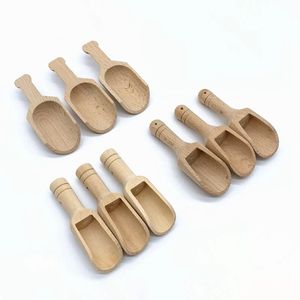 3pcs Mini Holzschaufel Badesalzlöffel Süßigkeiten Mehl Löffel Schaufeln Küchenutensilien - 2,3 x 7,6 cm 2,5 x 8,1 cm 3x7,8 cm