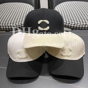 Stickerei Baseball Cap Designer schwarzer weißer Patchworkhut Frauen Sport Casual Ball Cap Travel Holiday Sun Hut