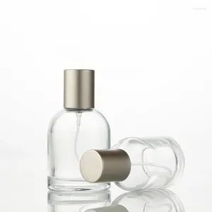 Storage Bottles YUXI Bayonet Perfume Glass Bottle 30ml 50ml Transparent Empty Laboratory Spray Anodized Cover