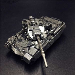 3D Puzzles IRONSTAR Sliver Stainless 3D Metal model kit JS-2 tank Chieftain MK50 Tank Assembly Model DIY Laser Cut Model Toys for Adult Y240415