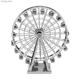 3D -pussel Ferris Wheel 3D Metal Puzzle Model Kits DIY Laser Cut Puzzles Jigsaw Toy for Children Y240415