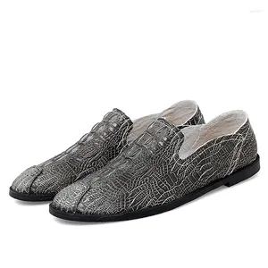 Casual Shoes Genuine Leather Mens Slip On Men Summer All-match For Coiffeur Elegantes Business