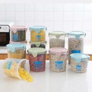 Storage Bottles 1Pc Seal Pot Kitchen Box Sealing Food Preservation Plastic Fresh Container Organizer Case 600-1500ML