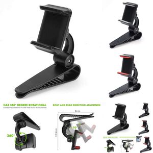 Novo novo carro de atualização do sol Visor Phone Holder 360 graus Stand Mount Stand Universal Navigation Stand Clip para iPhone 14 13 Xiaomi Samsung