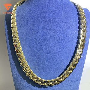 Fashion Jewelry Necklaces Hip Hop S925 Sterling Silver Cuban Link Chain High Quality 14mm 16/24inces Necklace for Men