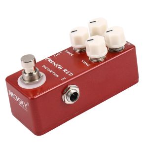 Guitar Mosky Mini Guitar Effect Pedal Mini Crunch Red Distortion Guitar Pedal True Bypass Full Metal Shell