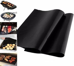 2pcs Set 02mm kalınlığında PTFE Barbekü Grill Mat 33x40cm STACK SONRAKİ Yeniden Kullanılabilir Barbekü Izgara Paspas Lyrill Folyo BBQ Liner1061376