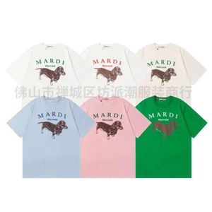 24 South Korea China Chic Brand Mari Dachshund Dog Daisy Kim Kok Yin Same Round Neck Printed Short Sleeve T Shirt For Men And Women