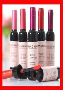 6 colori bottiglia di vino rosso rossetto rossetto topio colorato rossetto rossetto lucido facile da indossare tinta antiaderente liquido2964315