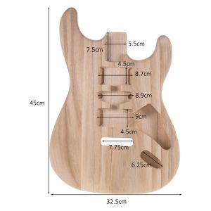 Cables Handcrafted Sanding Electric Guitar Replacement Unfinished Sycamore Polished Body Guitar DIY Guitar Parts Accessory