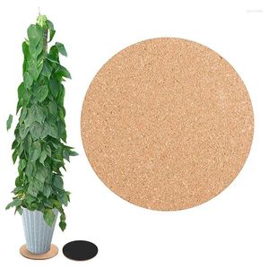 Tapetes de mesa redondo montanhas -russas de cor de cortiça Placa da almofada de flor para jardinagem Plantas internas e externas Potes de artesanato de artesanato